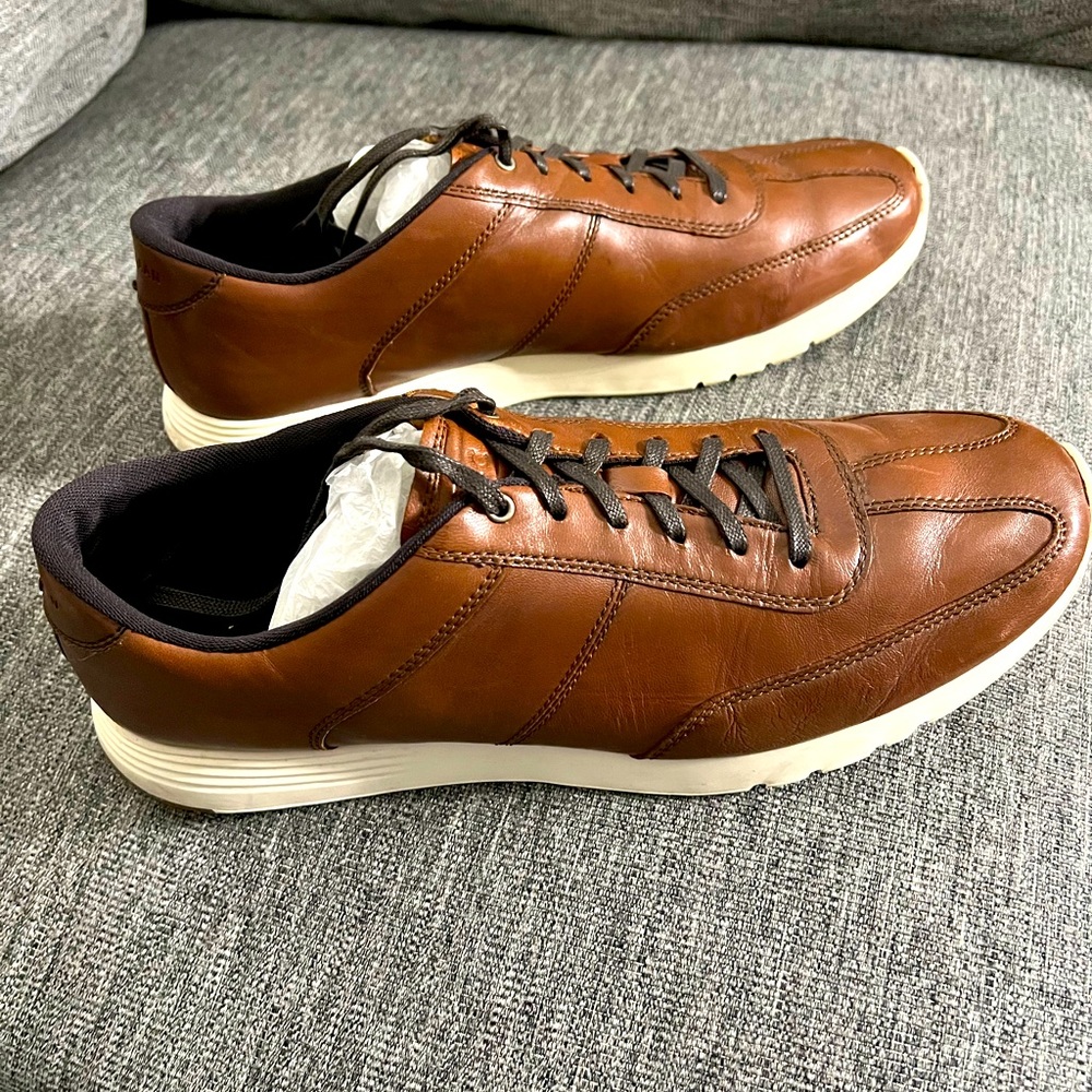 Cole Haan size 12 beautiful Grand Crosscourt runner in British Tan. New!!